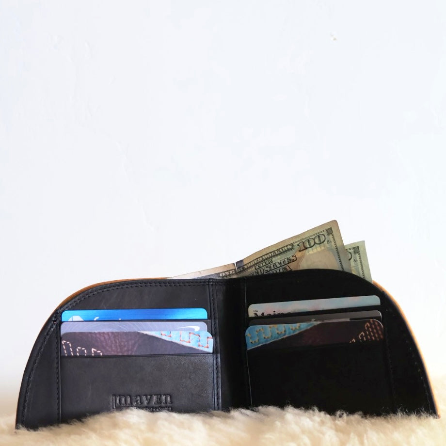 Front Pocket Bifold Buffalo Leather Wallet | various image 2