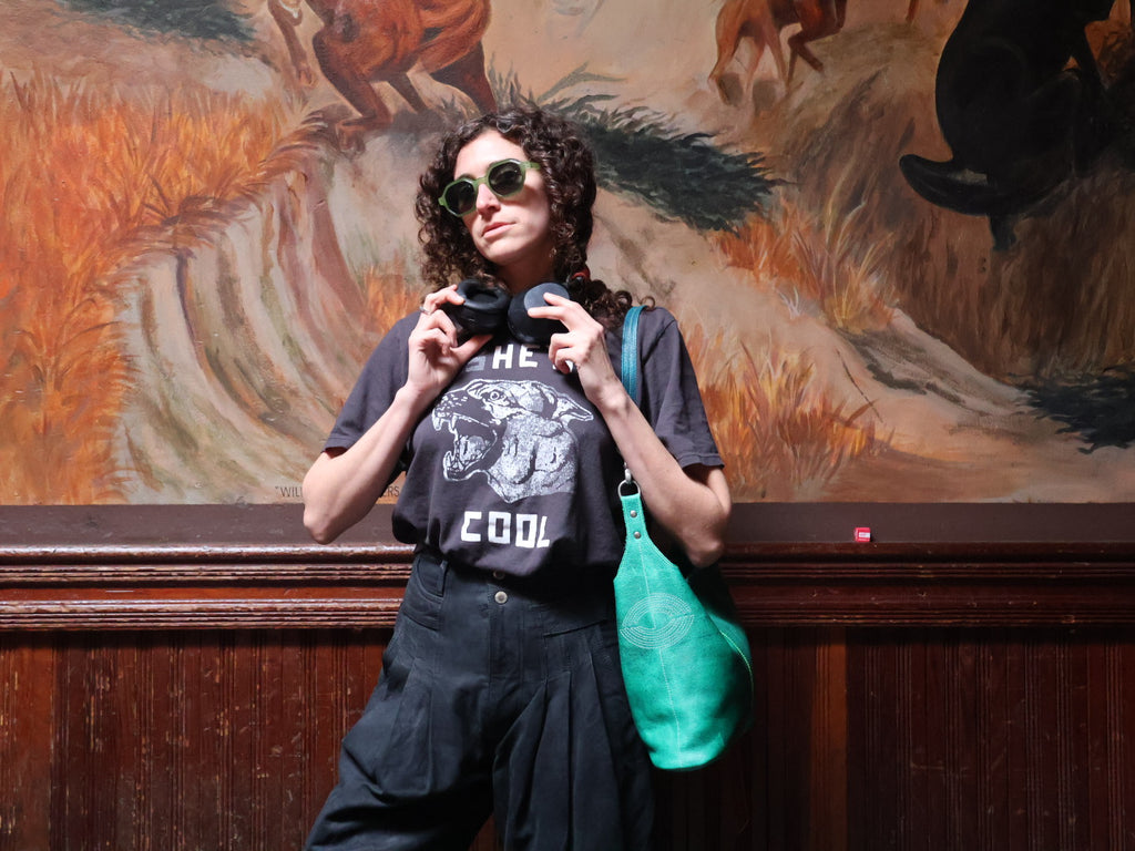 All Day Bag Adjustable Crossbody Buffalo Leather Tote | Emerald Phoenix Eyes