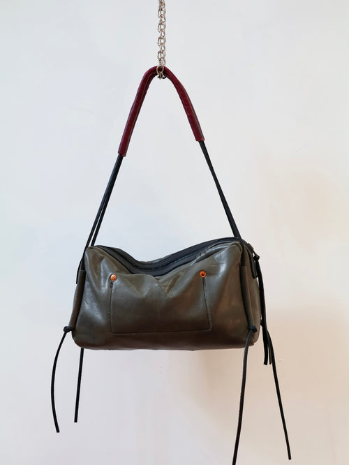 Box Bag | slate / purple
