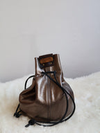 1 of 1 Mini Cinchtop Shoulder Bag | metallic pewter