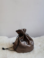 1 of 1 Mini Cinchtop Shoulder Bag | metallic pewter