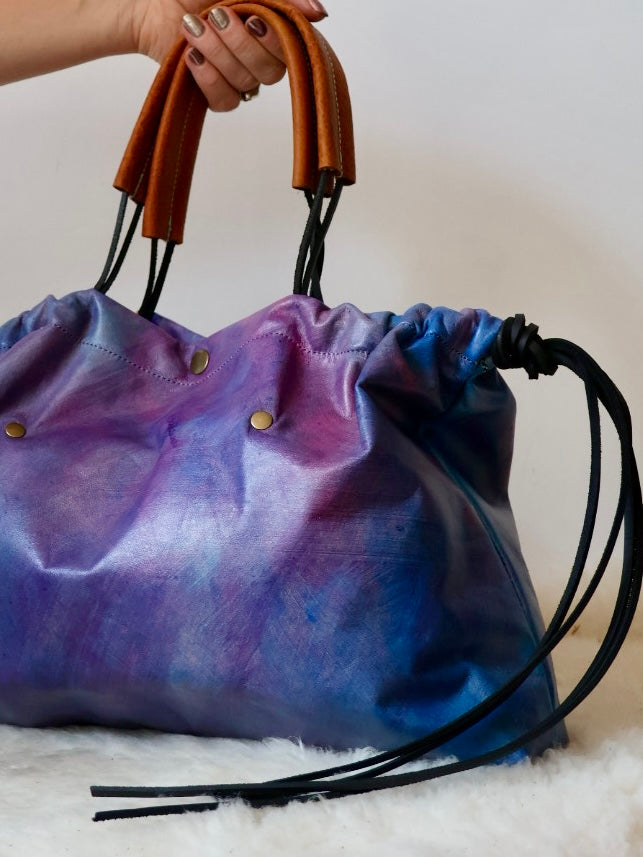 Ragga Market Tote | handpainted veg tan