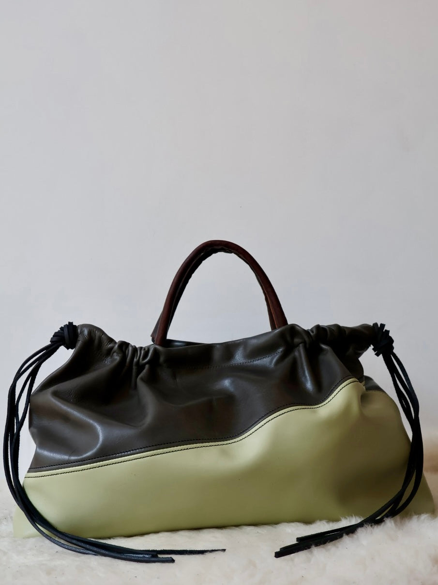 Ragga Market Tote | stitched stone + pastel