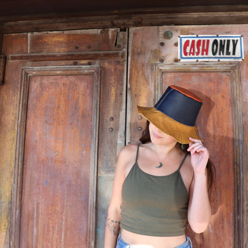 1 of 1 Buffalo Leather Bucket Hat image 2