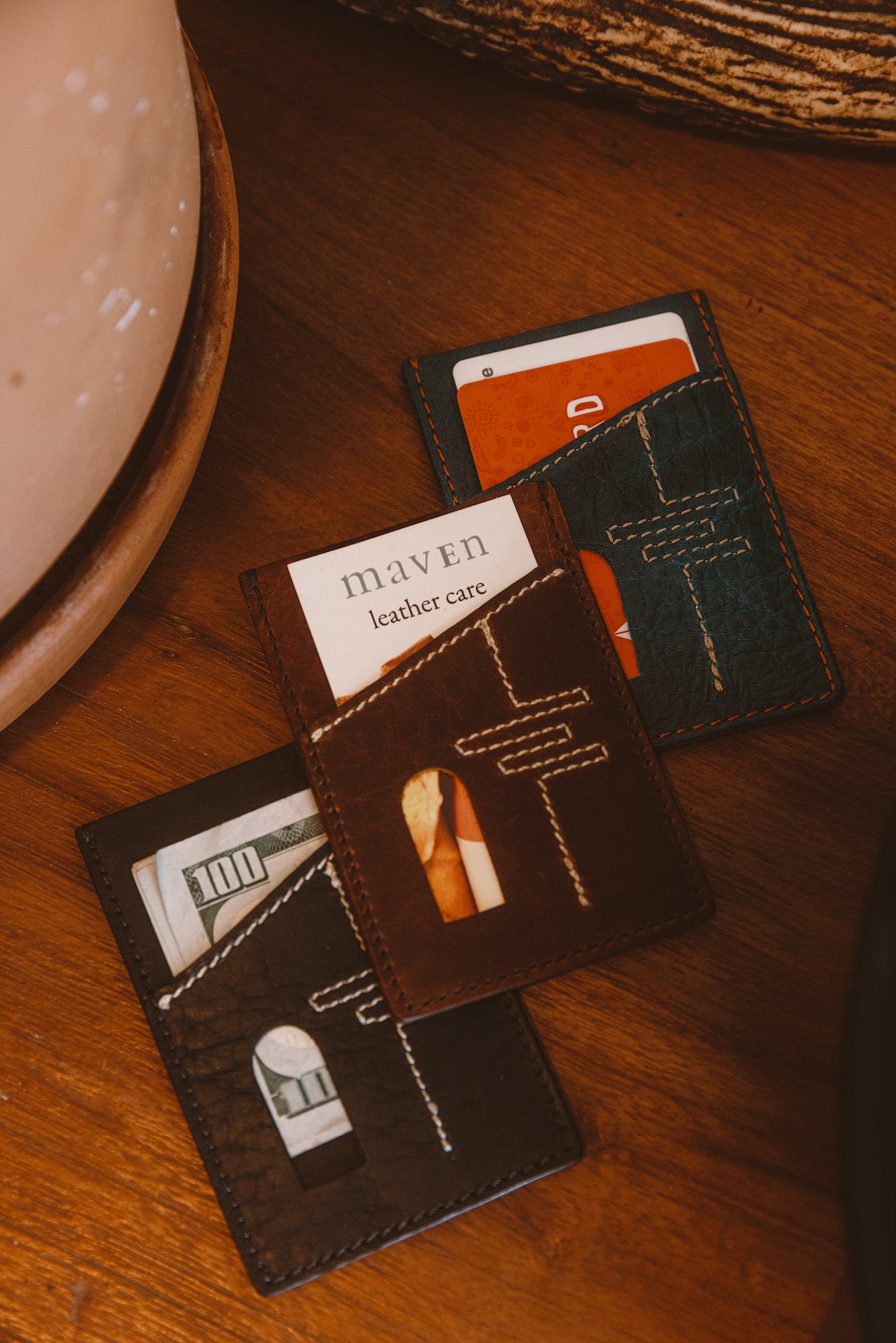 Poor Boy Card Slip Buffalo Leather Wallet | various colors image 0