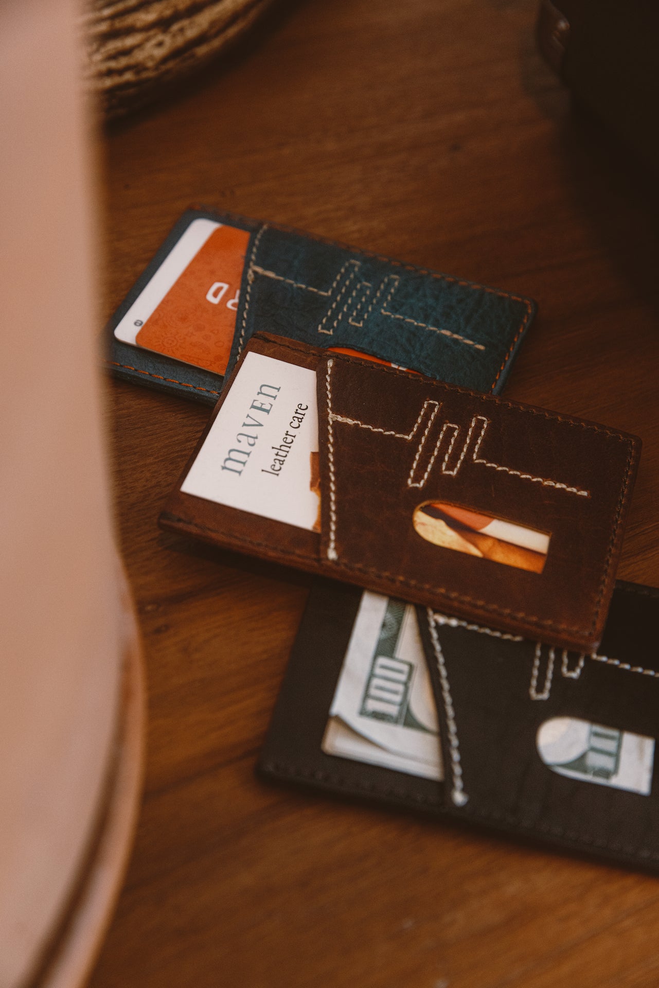 Poor Boy Card Slip Buffalo Leather Wallet | various colors image 6